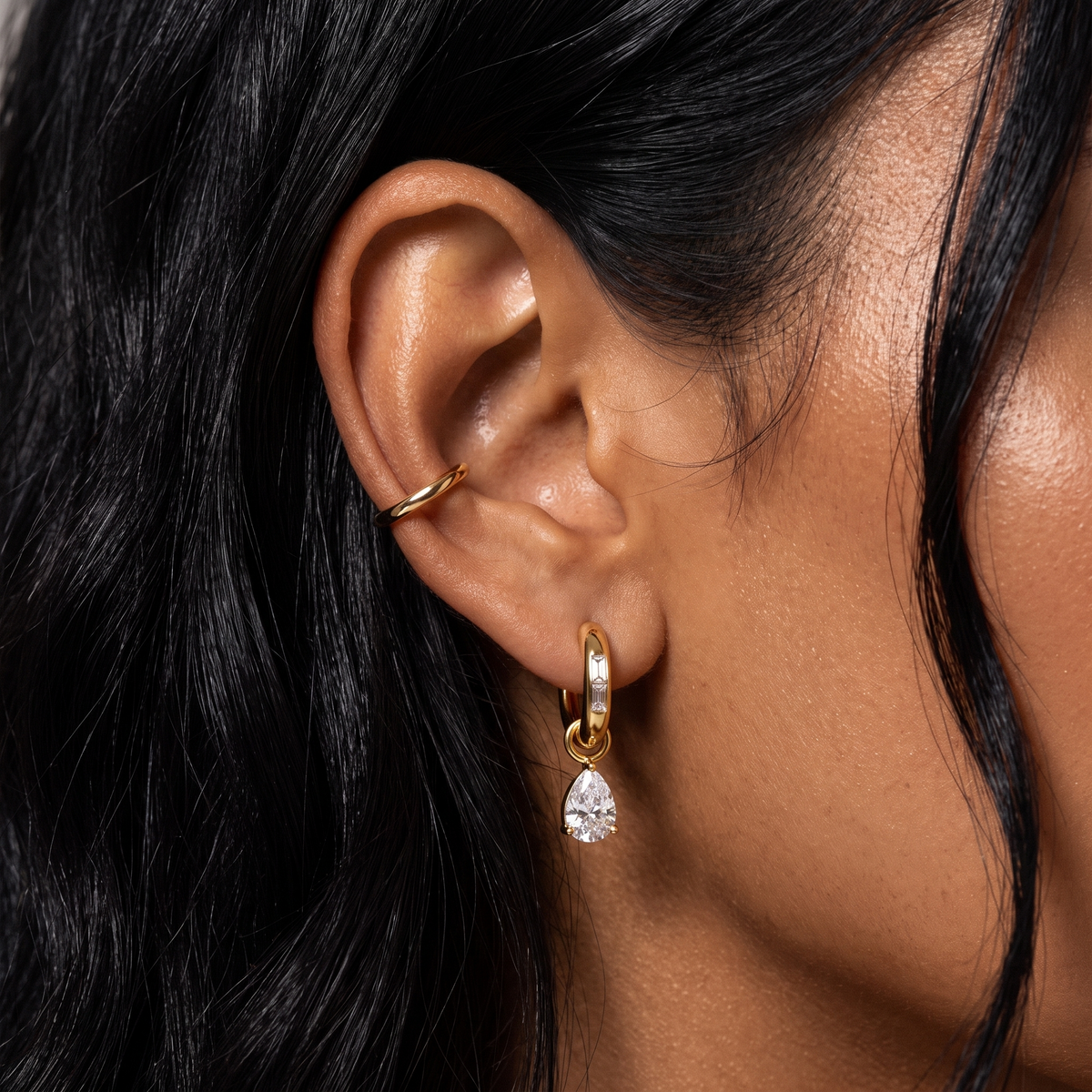 Teardrop Hoops