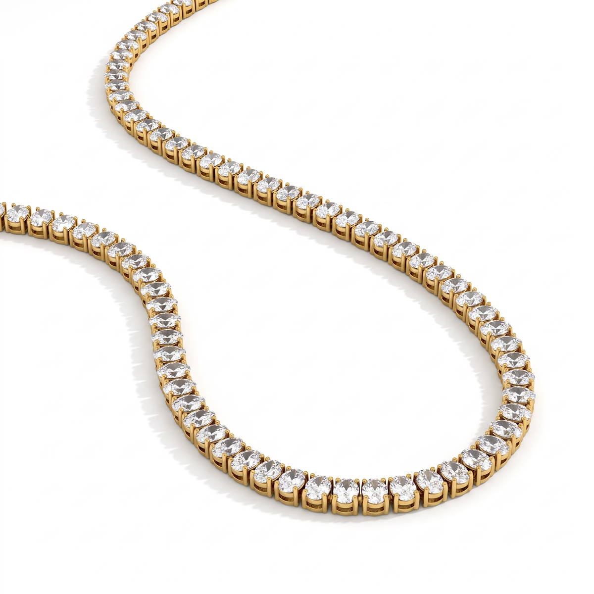 Oval Tennis Necklace