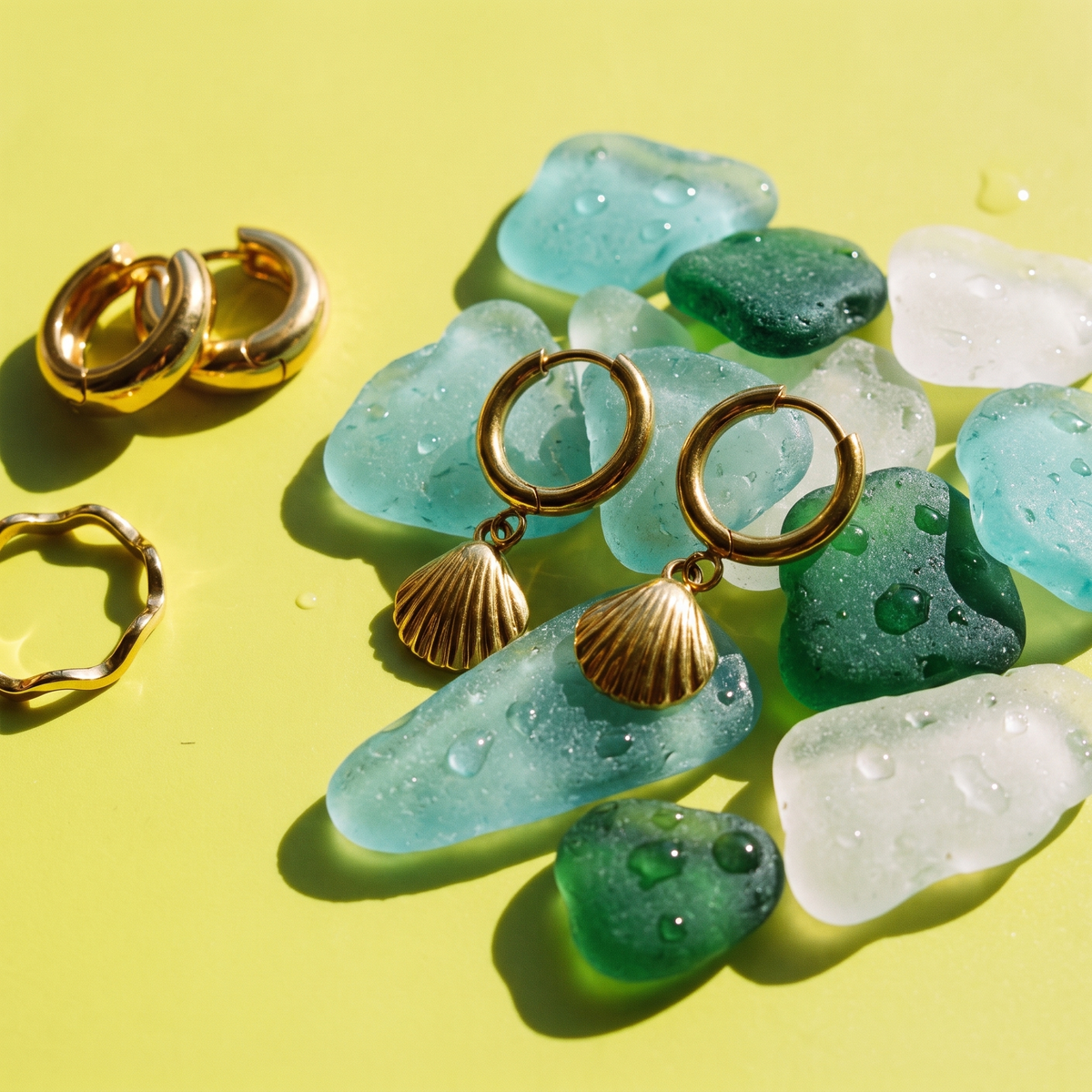 Sea Shell Hoops