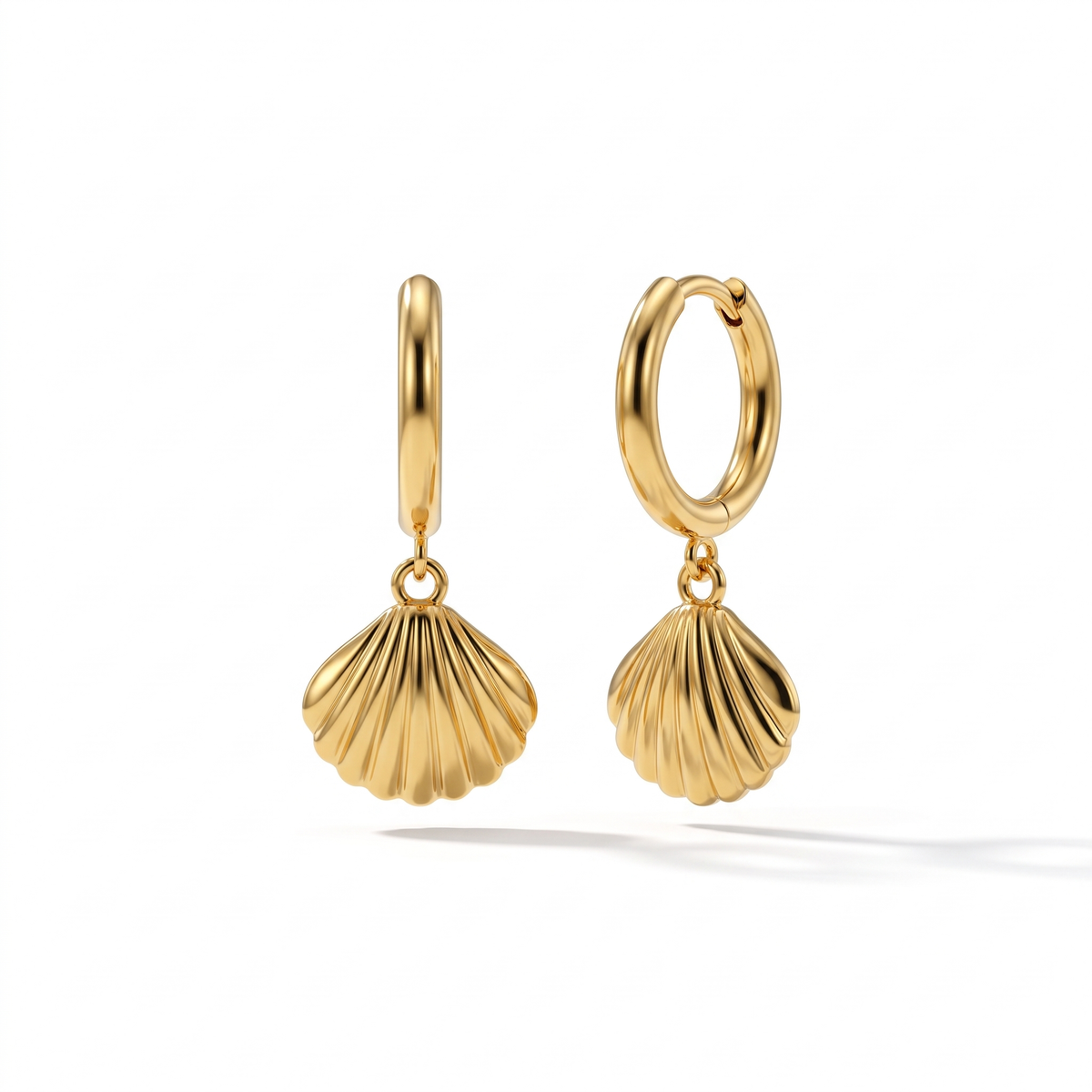 Sea Shell Hoops