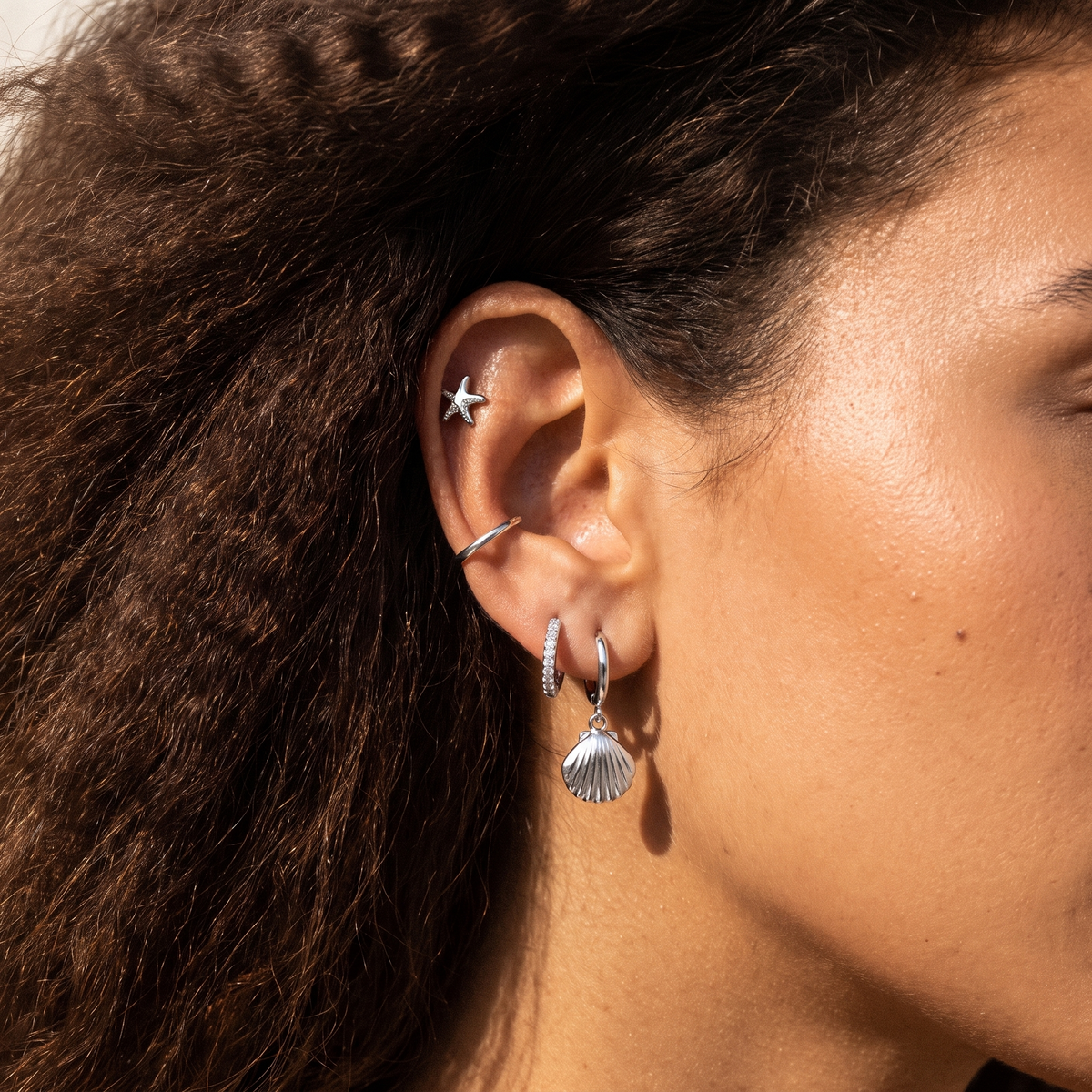 Sea Shell Hoops