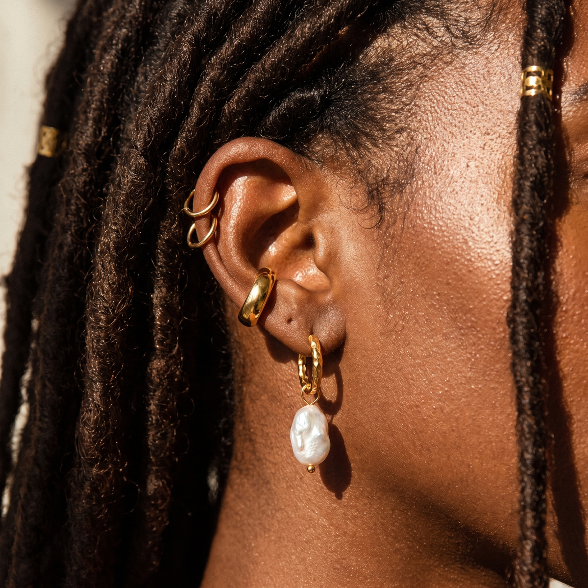 Tidal Pearl Hoops