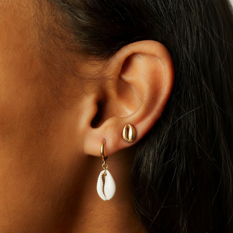 Ocean Cowrie Earrings