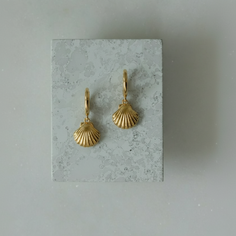 Sea Shell Hoops