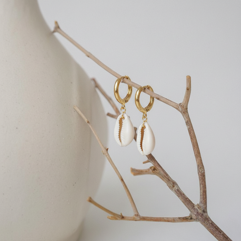 Ocean Cowrie Earrings