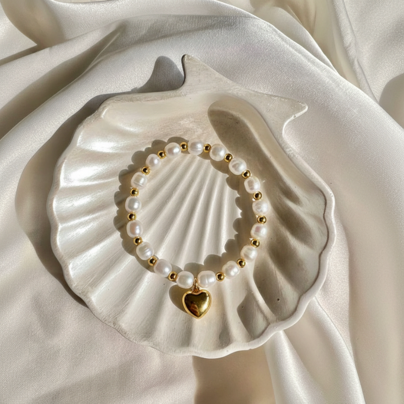 Pearl Heart Bracelet
