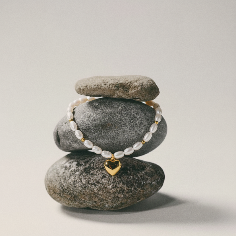 Heart Pearl Choker