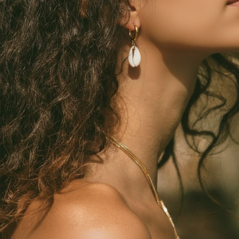 Ocean Cowrie Earrings