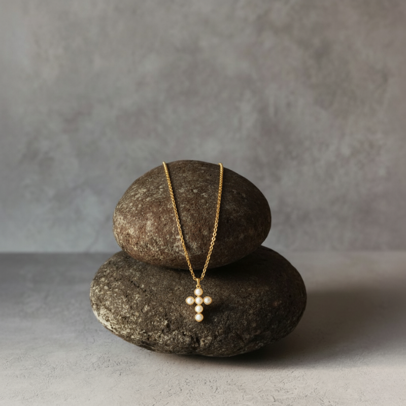 Pearl Cross Necklace