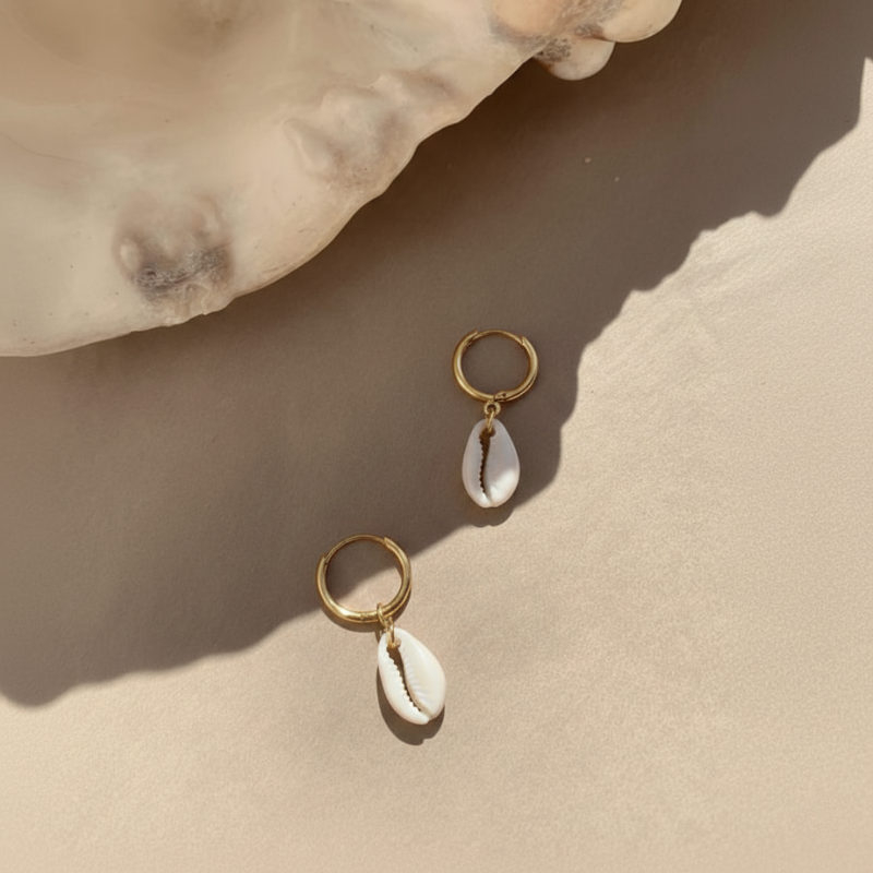 Ocean Cowrie Earrings