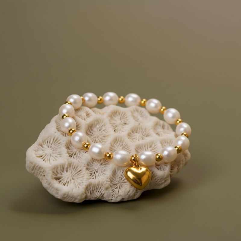 Pearl Heart Bracelet
