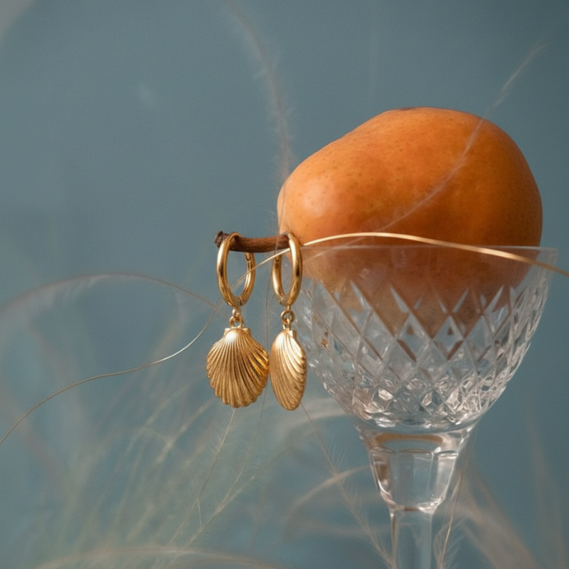 Sea Shell Hoops