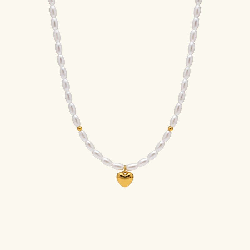 Heart Pearl Choker