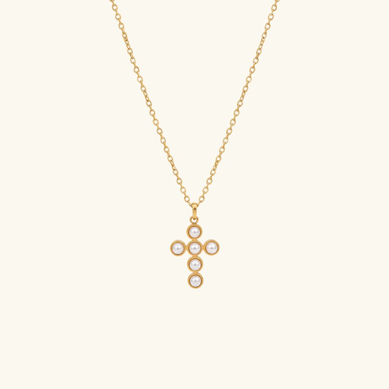 Pearl Cross Necklace