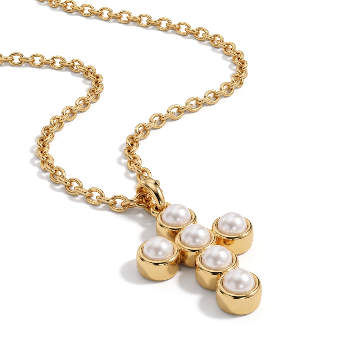 Pearl Cross Necklace