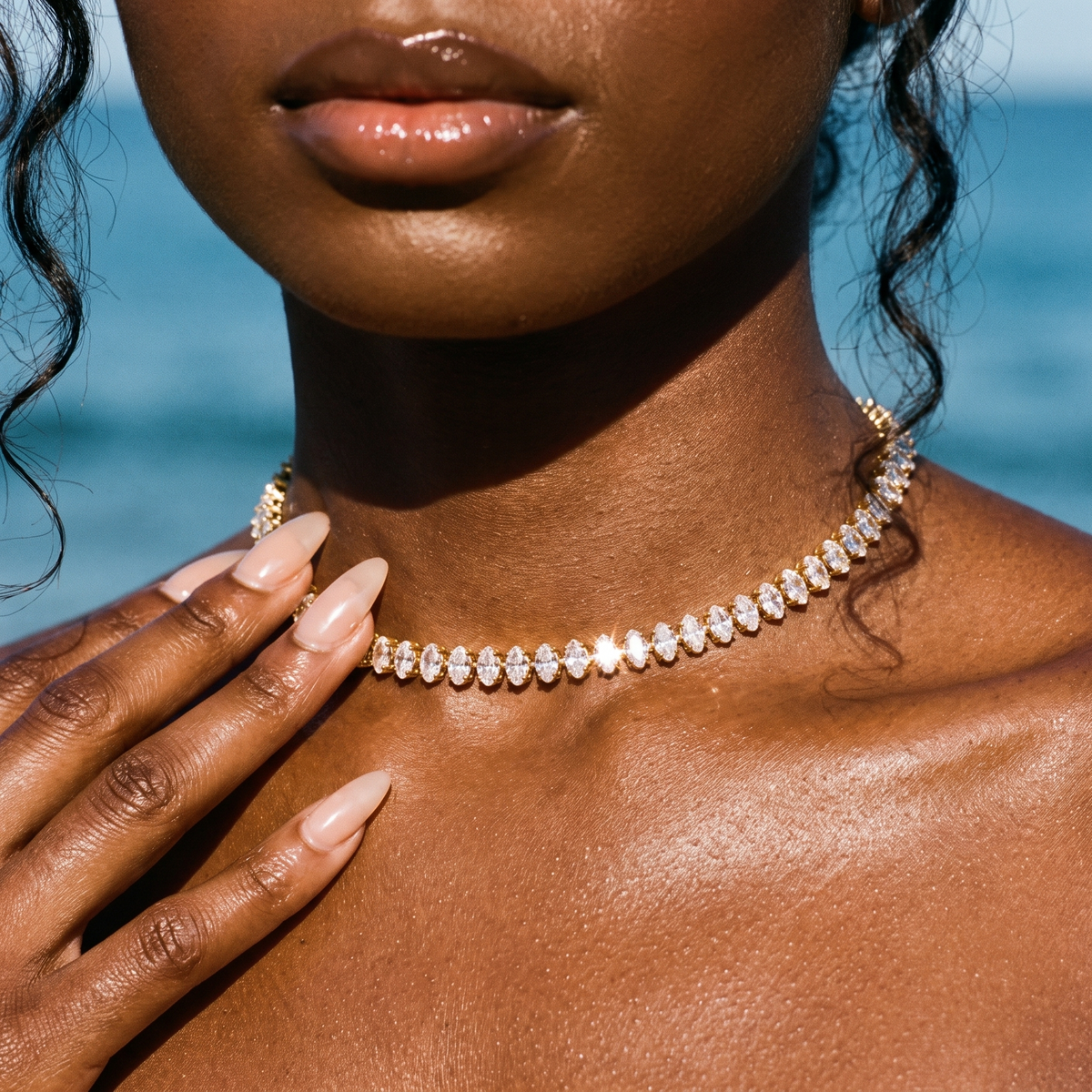 Oval Tennis Necklace