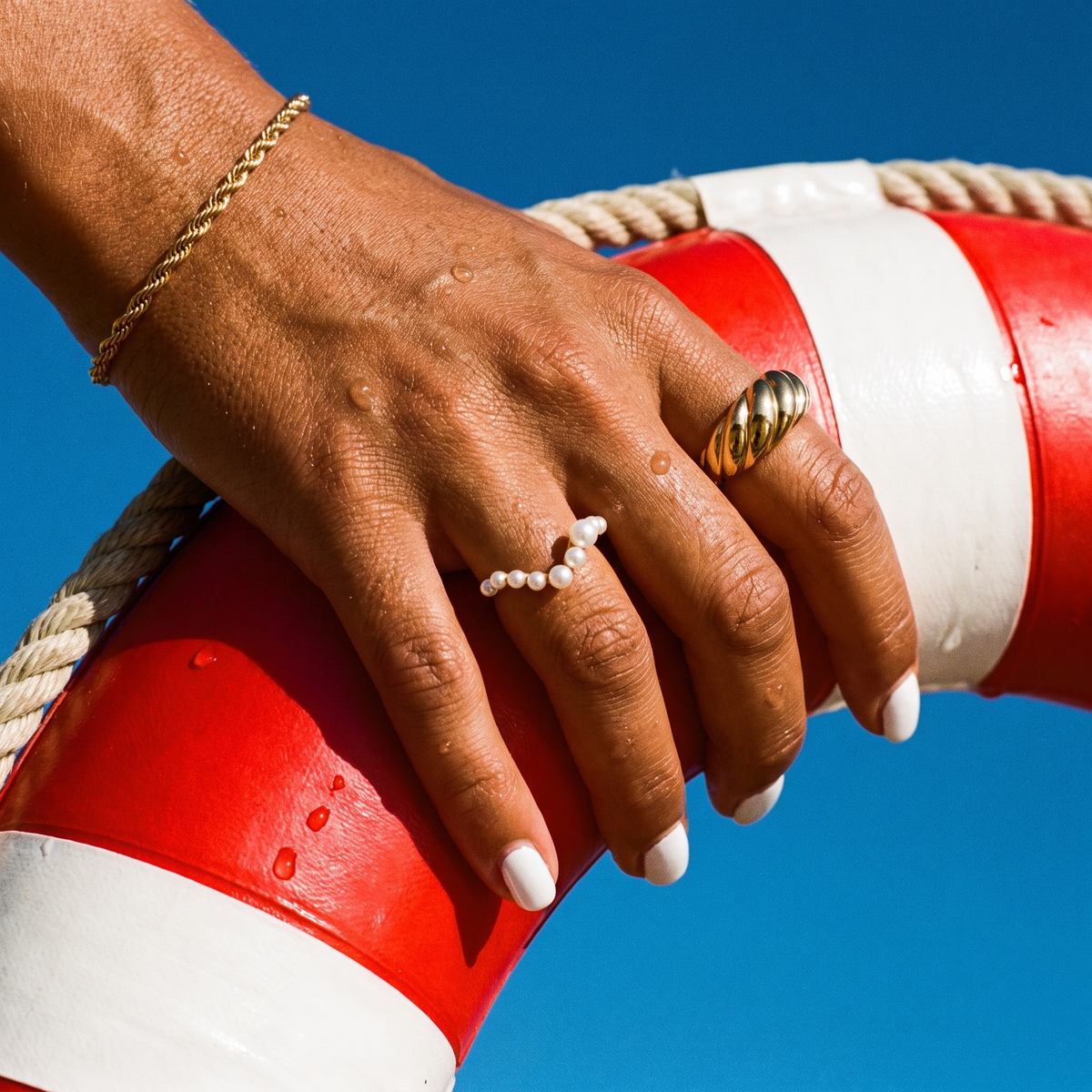 Pearl Curve Ring