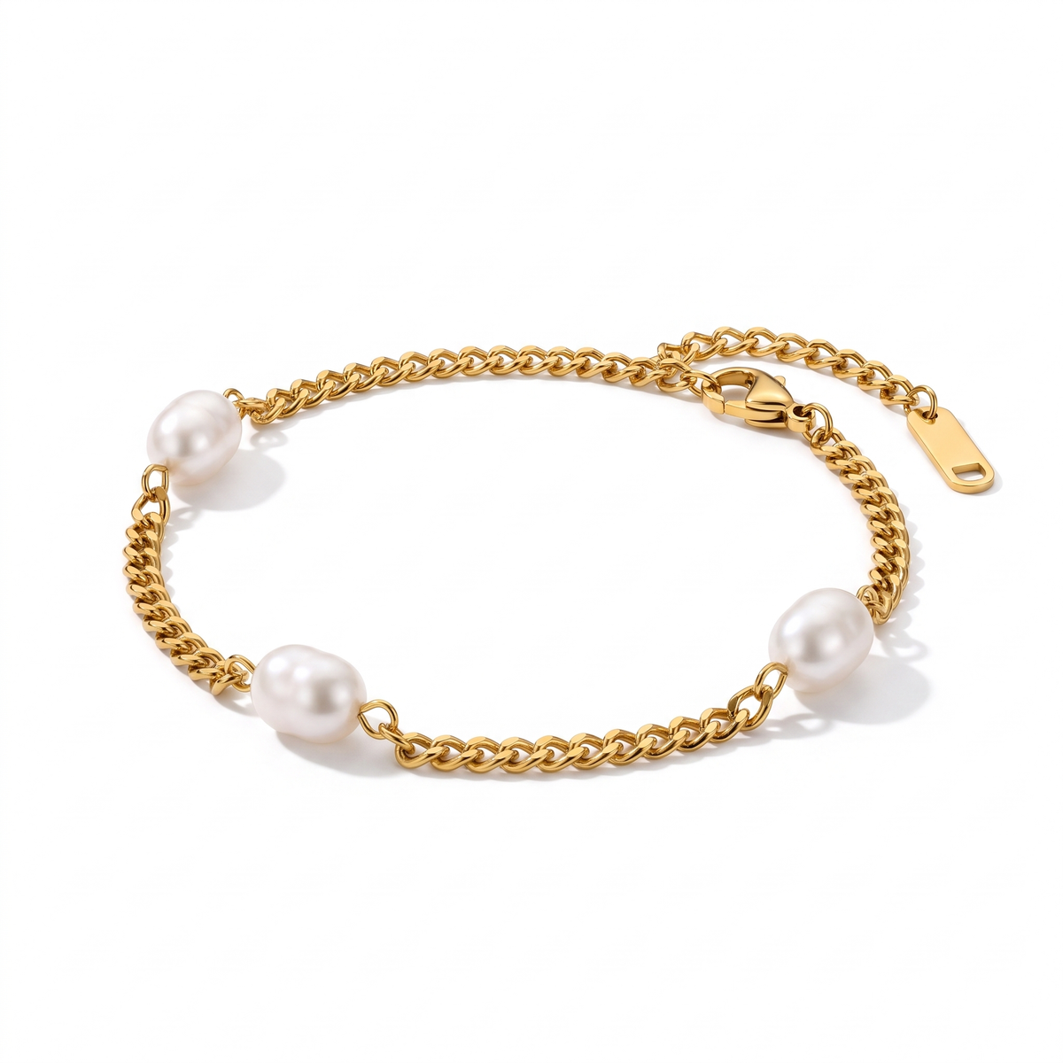 Pearl Curb Bracelet
