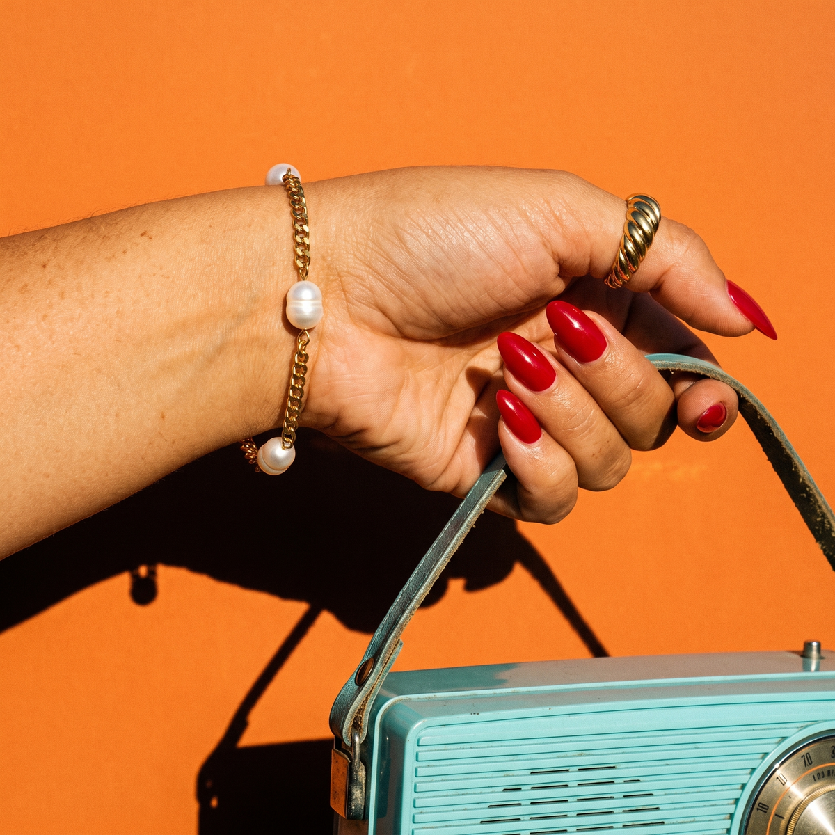 Pearl Curb Bracelet