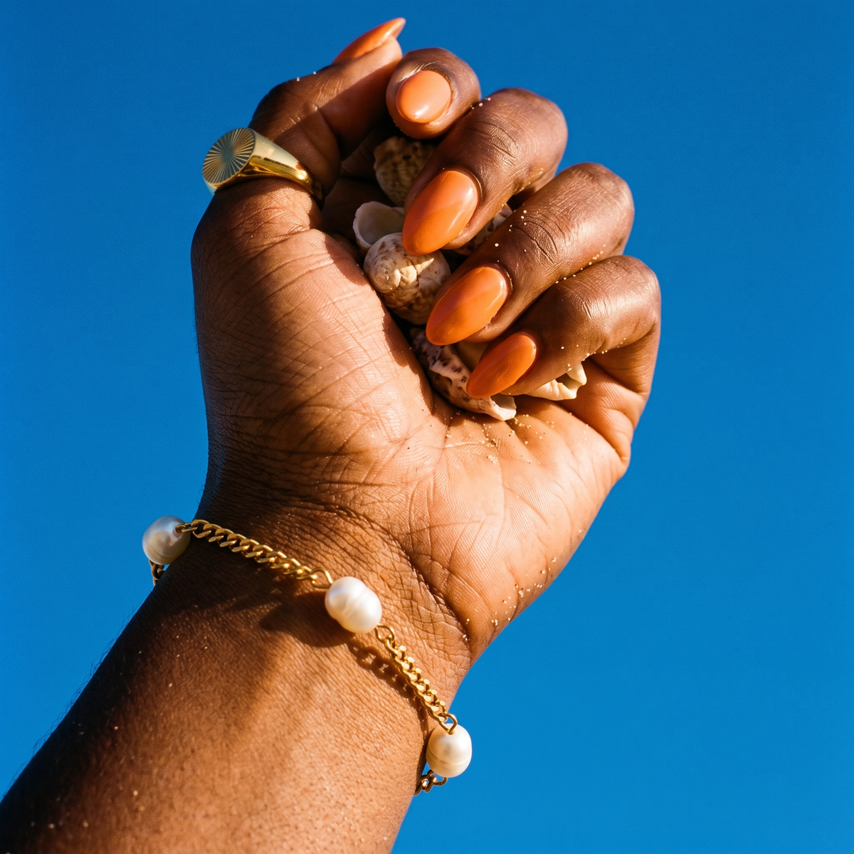 Pearl Curb Bracelet
