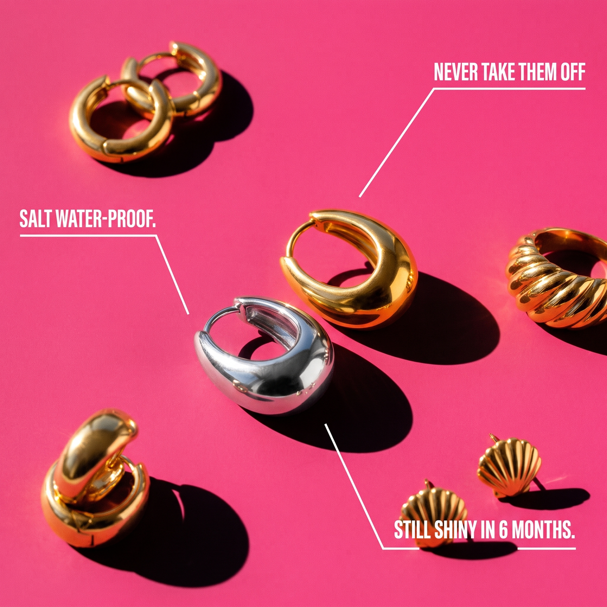 Puffy Drop Hoops