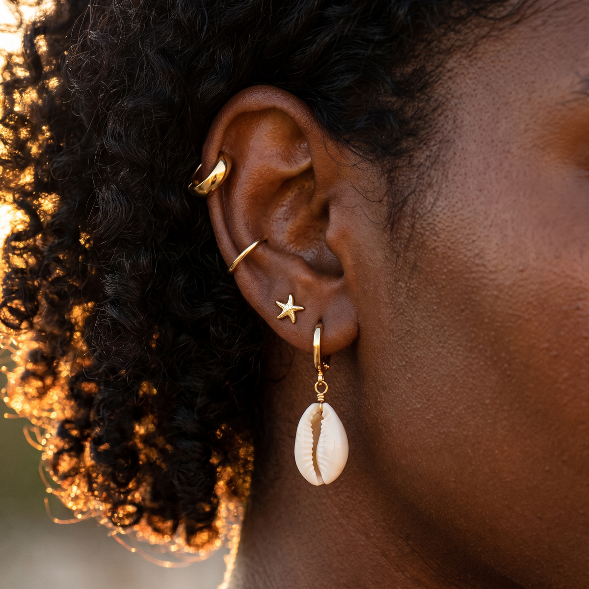 Ocean Cowrie Earrings