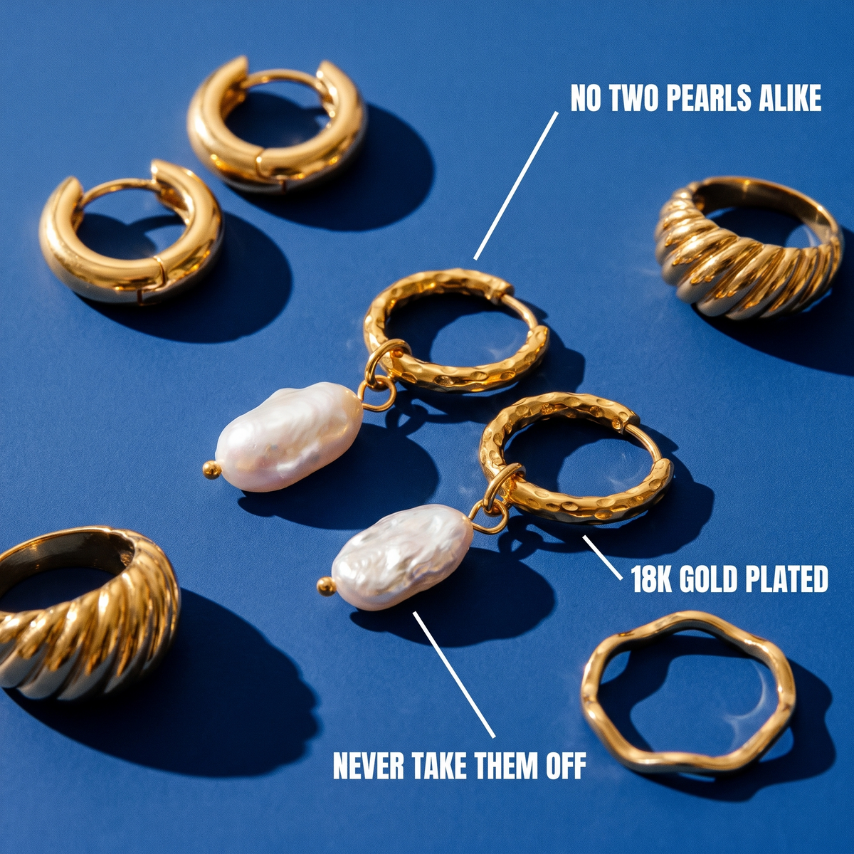 Tidal Pearl Hoops