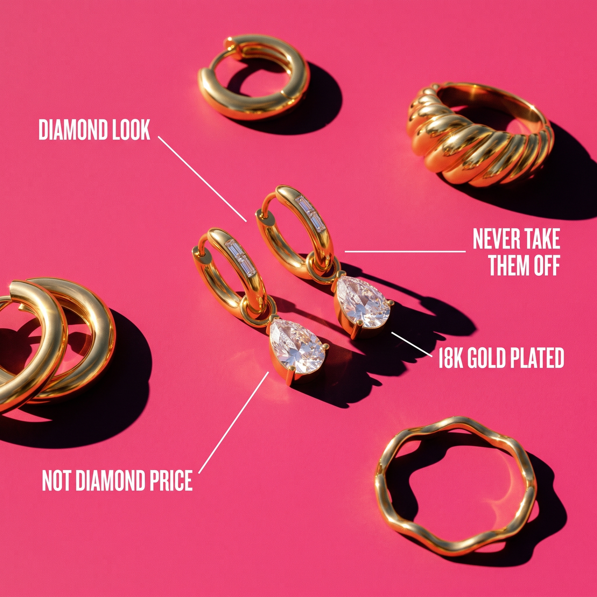 Teardrop Hoops
