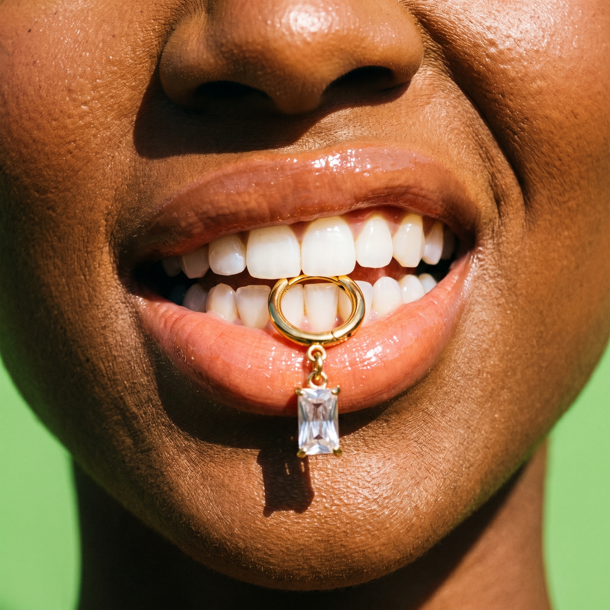 Square Crystal Hoops